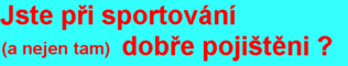 pojištění sportovců